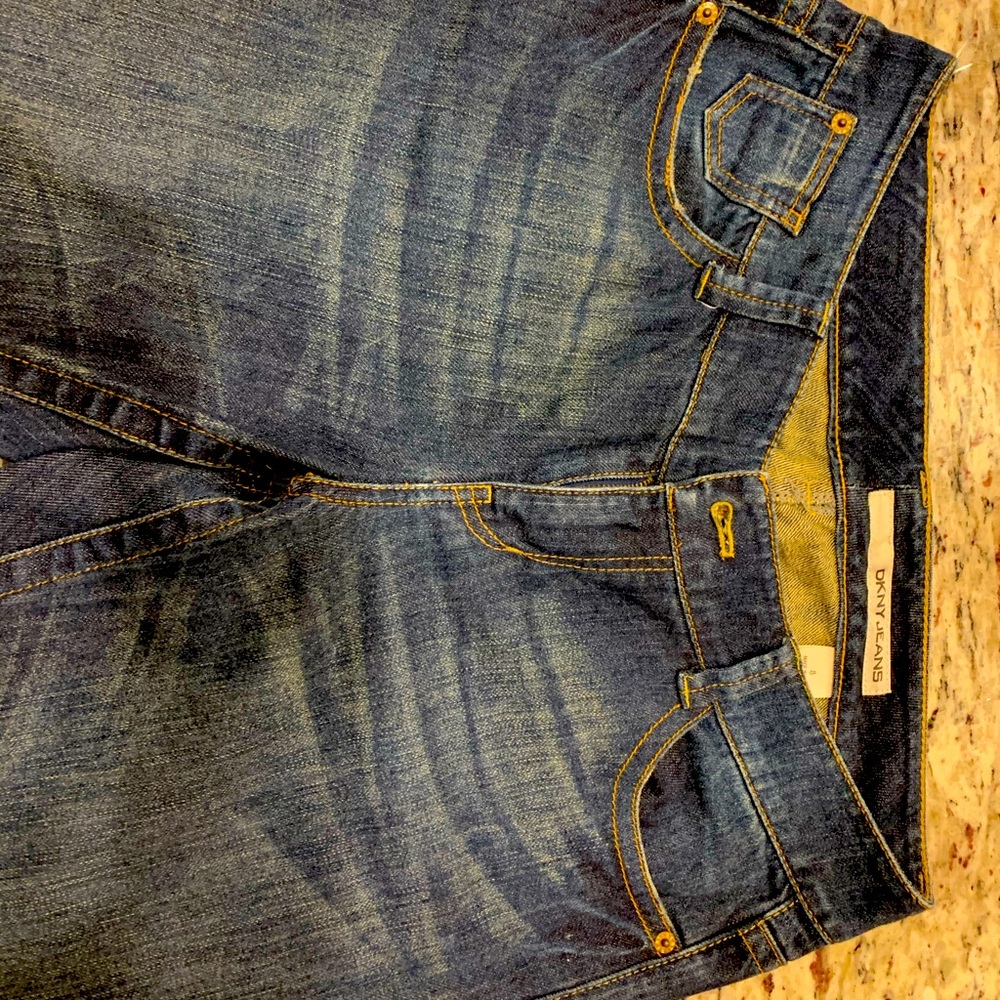DKNY low rise, straight leg jeans